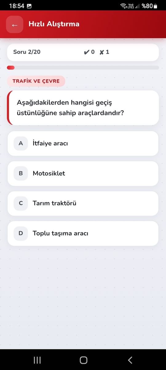Hızlı alıştırma sorusu